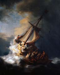 Motief Rembrandt - Christus in de storm op het meer van galilea